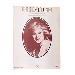 Vintage Samantha Sang Emotion 1977 Sheet Music Barry Robin Gibb Brothers RSO